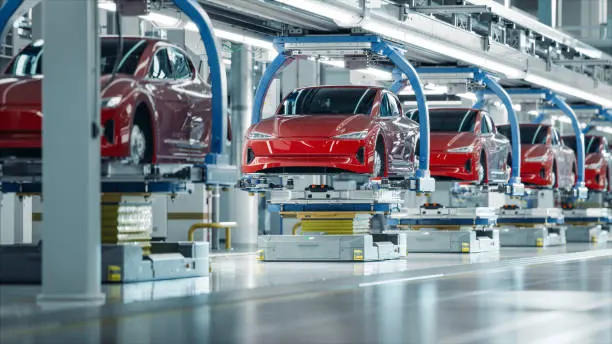 Car Assembly Line in Motion