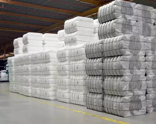 Textile factory packing